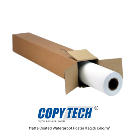Copytech 610mm x 30m 130gr Matte Coated Waterproof Poster Kağıdı HP Q1412B